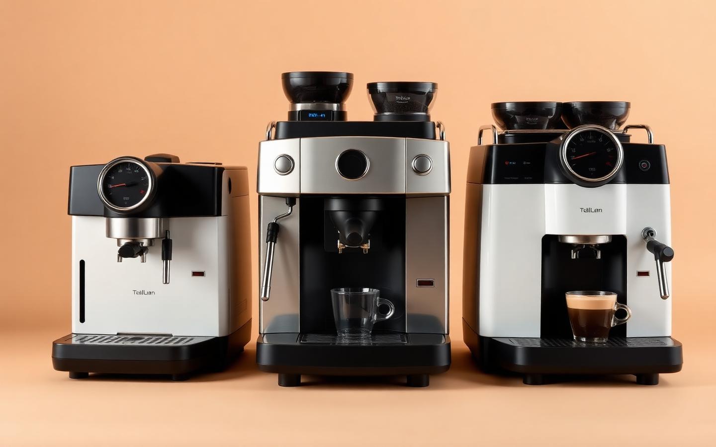 Three sizes of Italian-made office coffee machines
